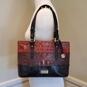 Brahmin tri color croc tote